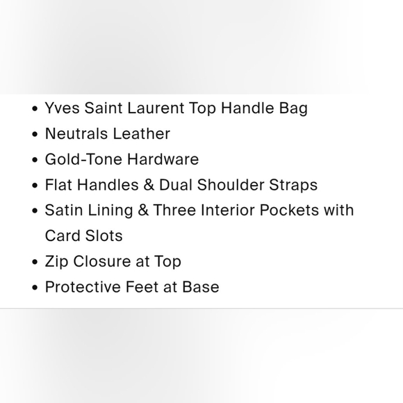 Yves Saint Laurent Off-White Shoulder Bag with Gold Accents - Picture 16 of 16